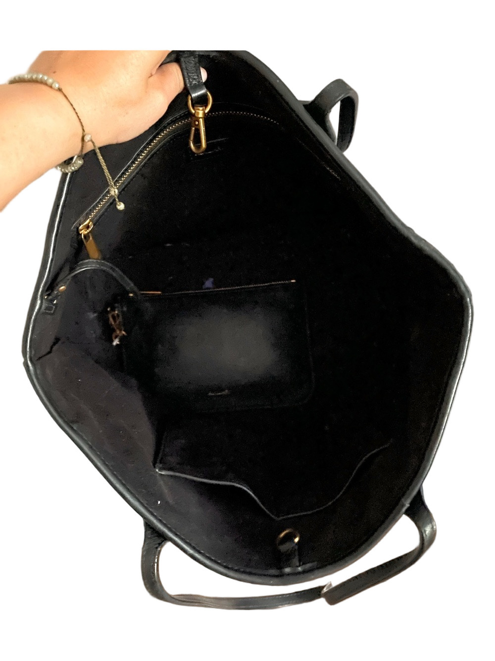 Aritzia Auxiliary Black Leather Work Tote Bag - Picture 6 of 13